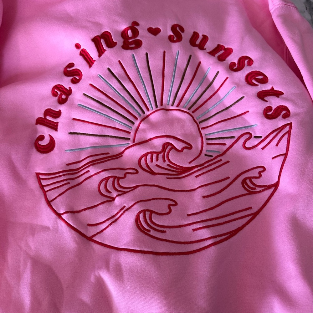 Pink 'Chasing Sunsets' Kids Sweatshirt
